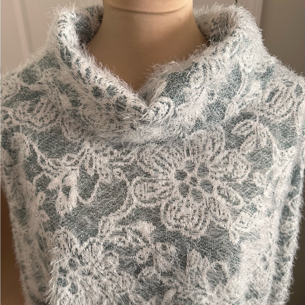 Ruby Rd. Floral Patterned Sweater - Turtle Neck - Picture 2 of 5